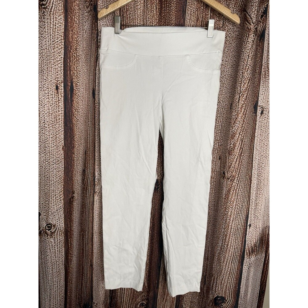 Guess Womens White Cropped Pull On Pangs Size Large NWT